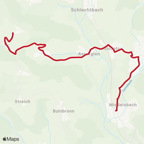 VVS Miedelsbach - Steinenberg - Krehwinkel - Necklinsberg map