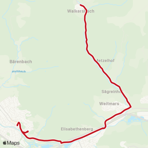VVS (Welzheim - ) Walkersbach - Waldhausen map