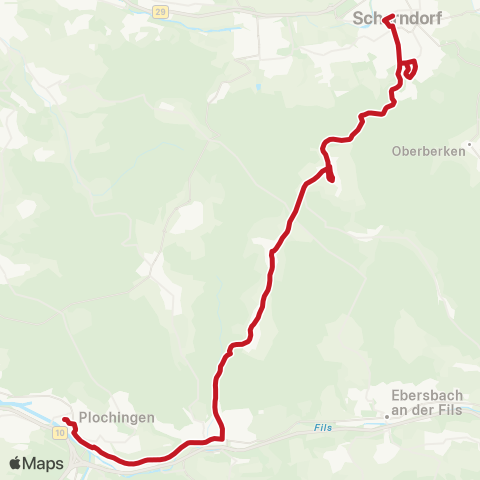 VVS Plochingen - Reichenbach (F) - Schorndorf map
