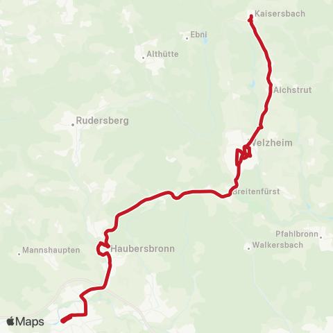 VVS Schorndorf - Welzheim - Kaisersbach map