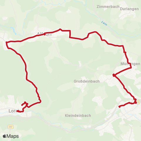 VVS Alfdorf - Pfahlbronn - Lorch map