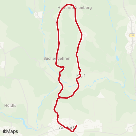 VVS Alfdorf - Vordersteinenberg map