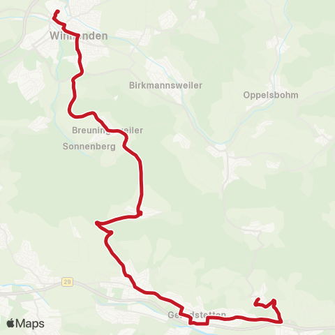 VVS Winnenden - Buoch ( - Rohrbronn)  (Fahrrad2Go) map