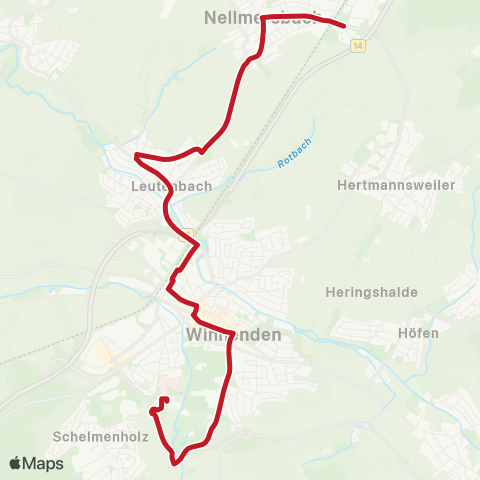 VVS Rems-Murr-Klinikum - Winnenden - Nellmersbach map