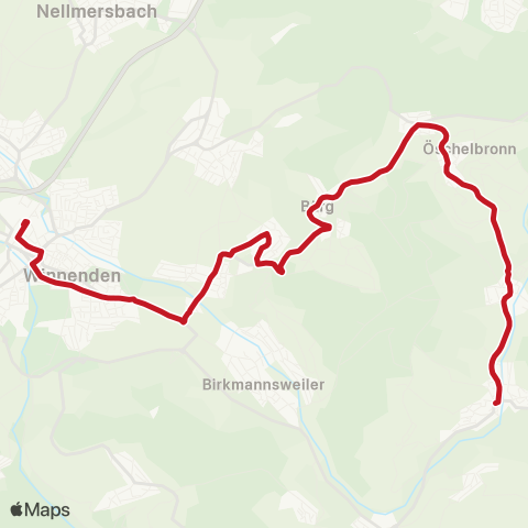 VVS Winnenden - Bürg - Oppelsbohm map