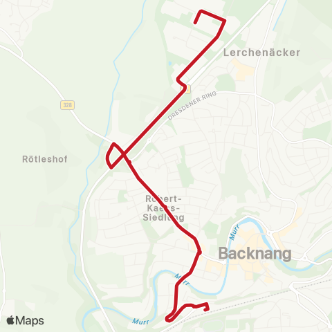 VVS Backnang ZOB - Lerchenäcker map