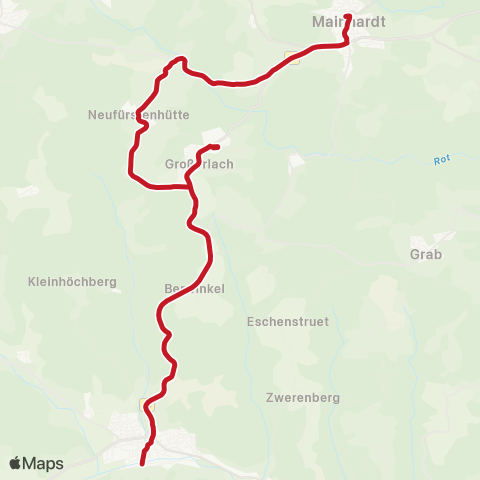 VVS Sulzbach (M) - Großerlach - Mainhardt map