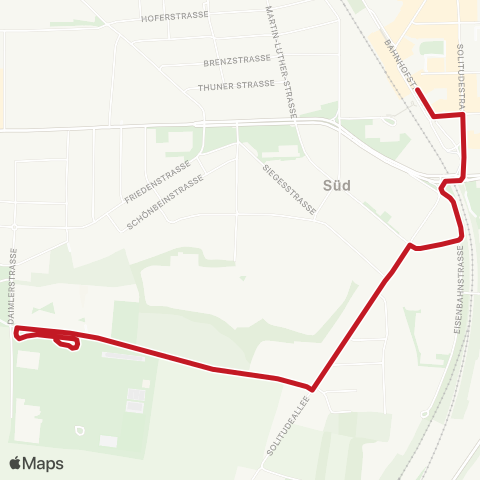 VVS Ludwigsburg ZOB - Kreisberufsschule map