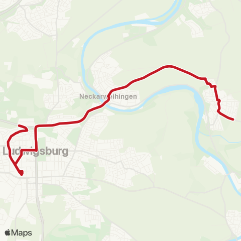 VVS Poppenweiler - Ludwigsburg ZOB - Heilbronner Straße map