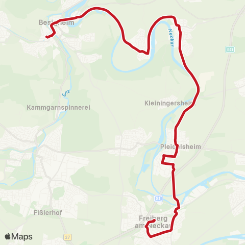 VVS Freiberg (N) - Pleidelsheim - Besigheim map