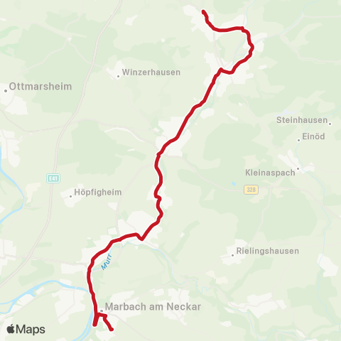 VVS Beilstein - Oberstenfeld - Großbottwar - Steinheim (M) - Marbach (N) map