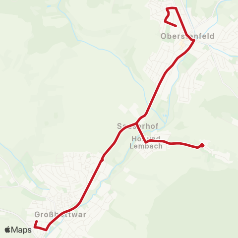 VVS Hof und Lembach - Großbottwar map