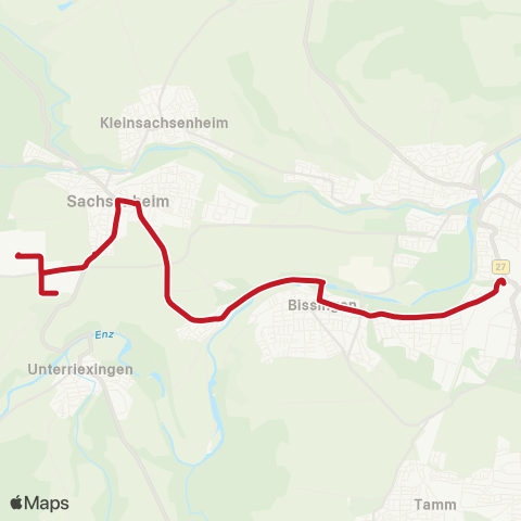 VVS Bietigheim - Sachsenheim - Eichwald map