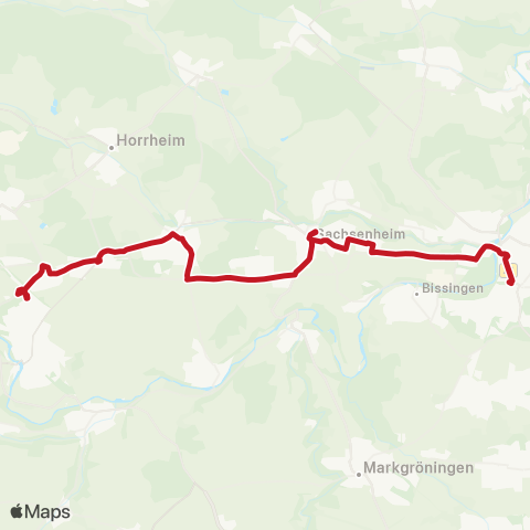 VVS Vaihingen (E) - Sersheim - Sachsenheim - Bietigheim map