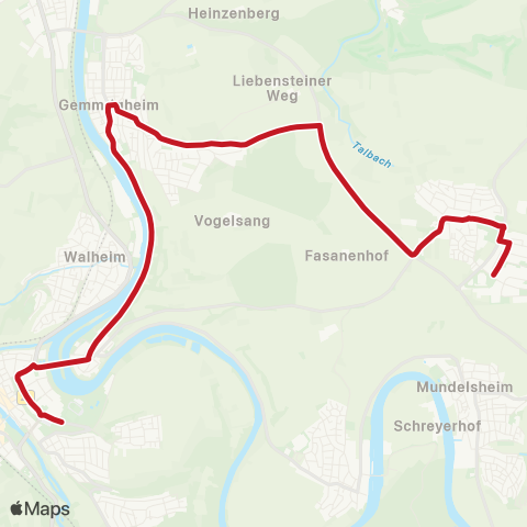 VVS Freudental - Löchgau - Besigheim - Ottmarsheim (Schülerverkehr) map