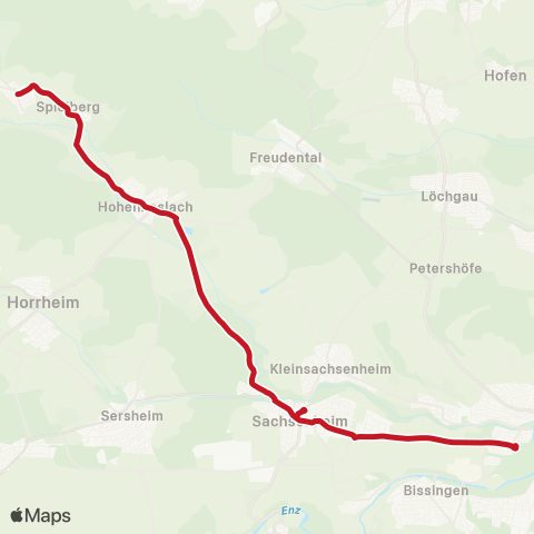 VVS Häfnerhaslach - Hohenhaslach - Großsachsenheim (Schülerverkehr) map