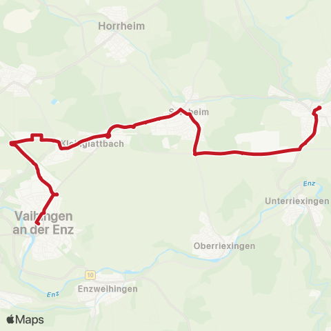 VVS Sachsenheim - Sersheim - Kleinglattbach - Vaihingen (E) map