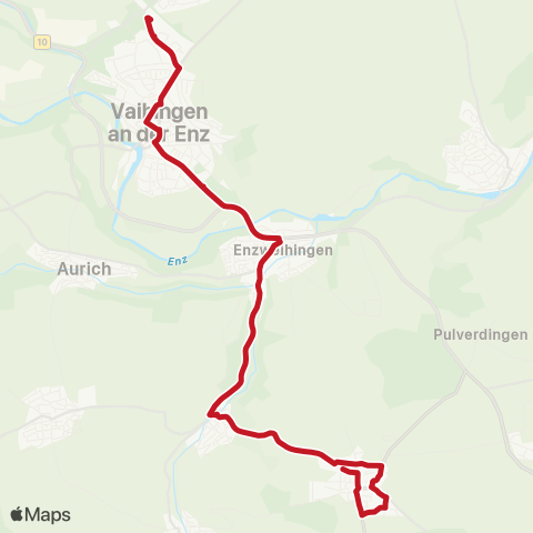 VVS Vaihingen (E) - Enzweihingen - Riet - Hochdorf map
