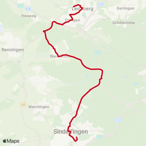 VVS Leonberg - Warmbronn ( - Sindelfingen) map