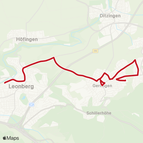 VVS Leonberg - Gerlingen map