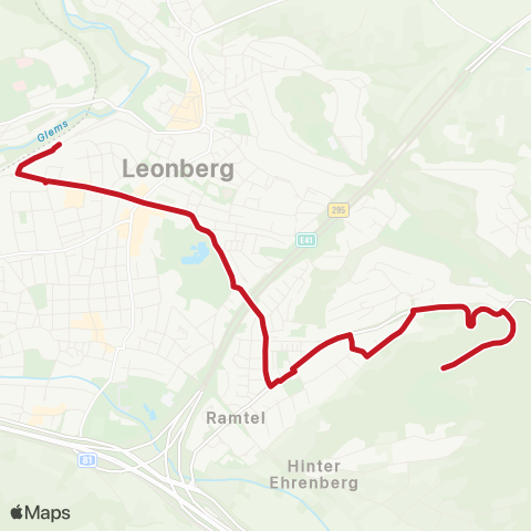 VVS Leonberg Bf - Ramtel - Waldfriedhof map