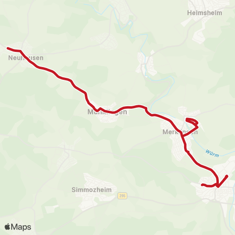 VVS Weil der Stadt - Merklingen - Münklingen - Neuhausen (Enzkreis) map