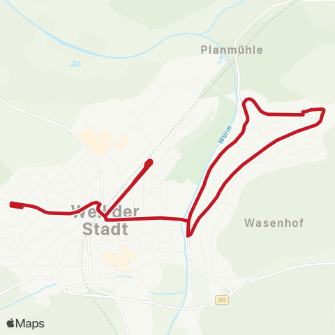 VVS Weil der Stadt Bf - Blammerberg - Bf map