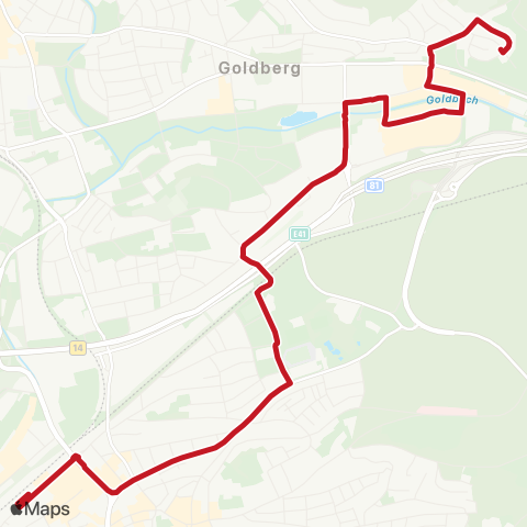 VVS Böblingen ZOB - Goldberg - Sindelfingen Breuningerland - Viehweide map