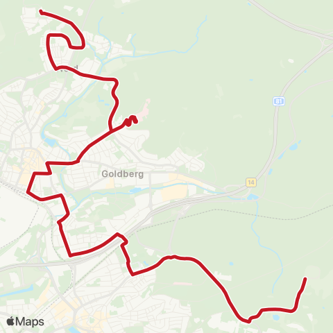 VVS (Sindelfingen Dachsklinge - ) Eichholz - Krankenhaus - ZOB - Goldberg - Böblingen Thermalbad ( - AWB) map