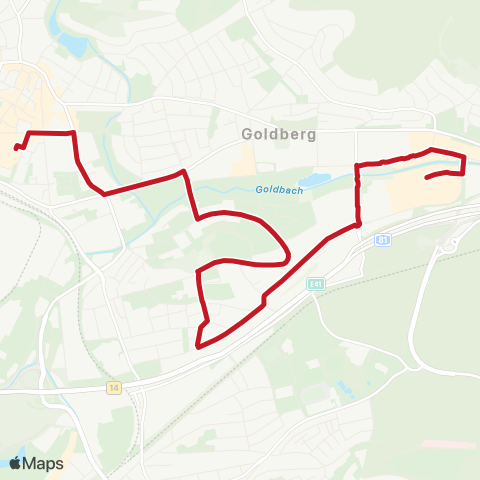 VVS Sindelfingen ZOB - Goldberg (Leipziger Straße) - Breuningerland map