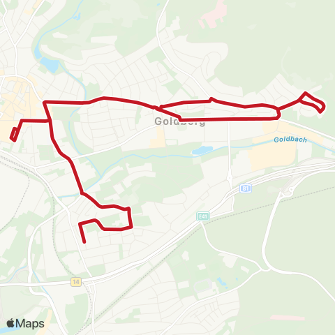VVS Viehweide - Sindelfingen ZOB - Goldberg-Schulen map