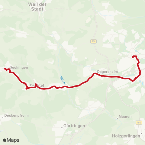 VVS Schülerverkehr Sindelfingen - Böblingen - Dagersheim - Aidlingen - Deufringen - Dachtel - Gechingen - Stammheim (CW) map