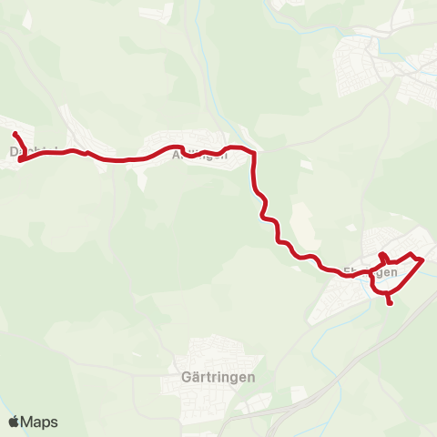 VVS Dachtel - Aidlingen - Ehningen Bahnhof - IBM - Bahnhof map