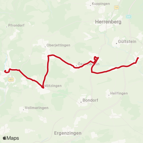 VVS Nagold - Mötzingen - Gäufelden - Altingen map