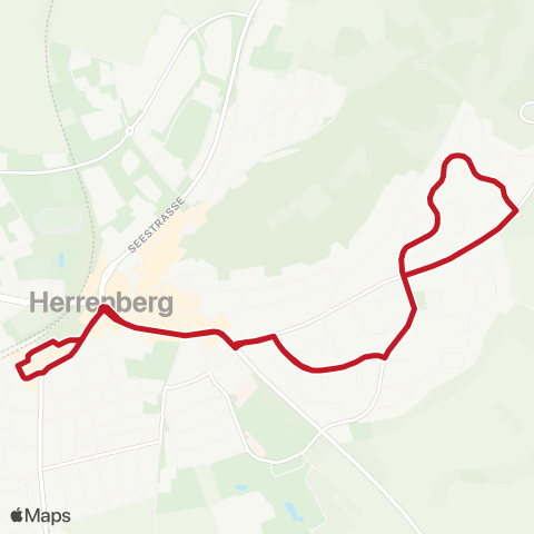 VVS Herrenberg ZOB - Ziegelfeld - Ehbühl - ZOB map