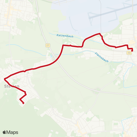 VVS Bernhausen - Stetten (F) Gewerbegebiet - Erlach map