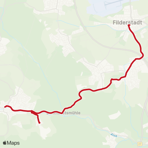 VVS Bernhausen - Plattenhardt - Waldenbuch map