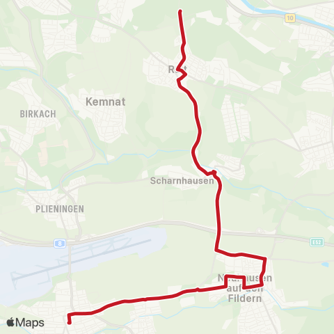 VVS Bernhausen - Neuhausen - Ruit map