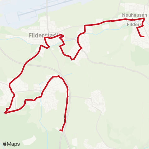 VVS Neuhausen - Bernhausen - Bonlanden (Schülerverkehr) map