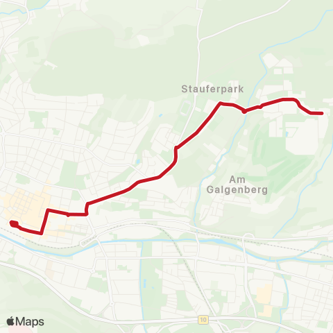 VVS Göppingen ZOB - Friedhof - Roseggerweg / Stadthalle map
