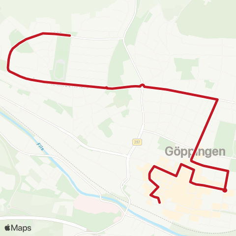 VVS Göppingen ZOB - Reuschkirche - Christkönigskirche map