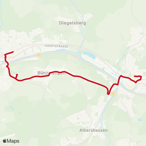 VVS Uhingen - Bünzwangen - Ebersbach map