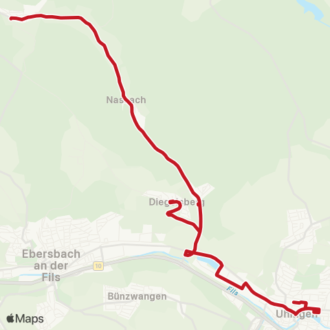 VVS Uhingen - Baiereck map