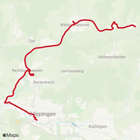 VVS Göppingen - Rechberghausen - Lenglingen map