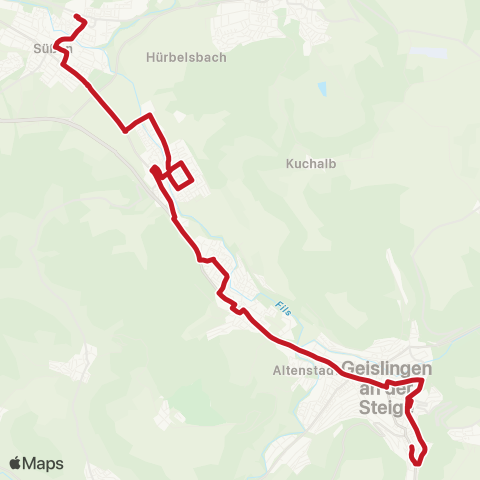 VVS Süßen - Gingen - Geislingen Stadtkirche map