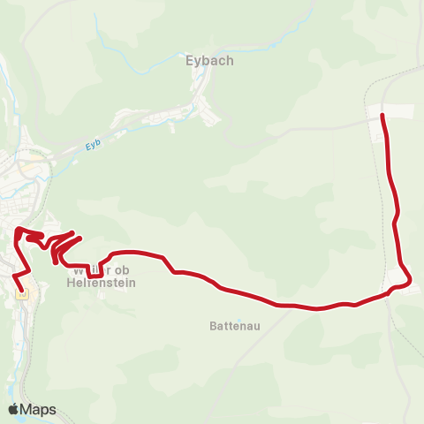 VVS Geislingen Stadtkirche - Weiler - Schalkstetten map