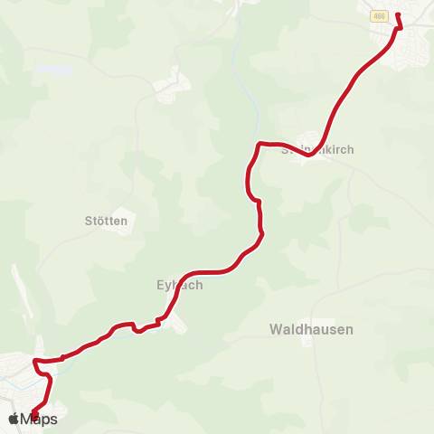 VVS Geislingen ZOB - Eybach - Böhmenkirch map