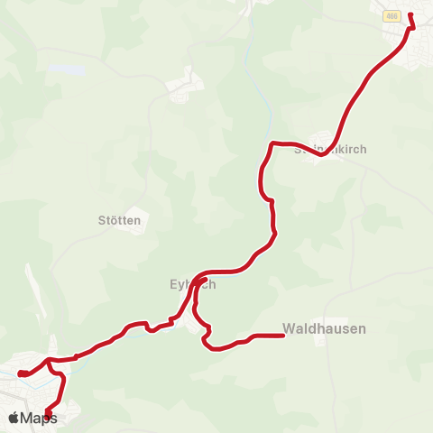 VVS Geislingen ZOB - Eybach - Böhmenkirch map