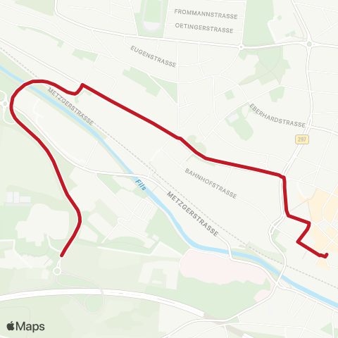 VVS Göppingen ZOB - Berufsschulzentrum Öde map