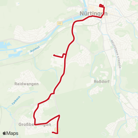VVS Großbettlingen - Nürtingen map